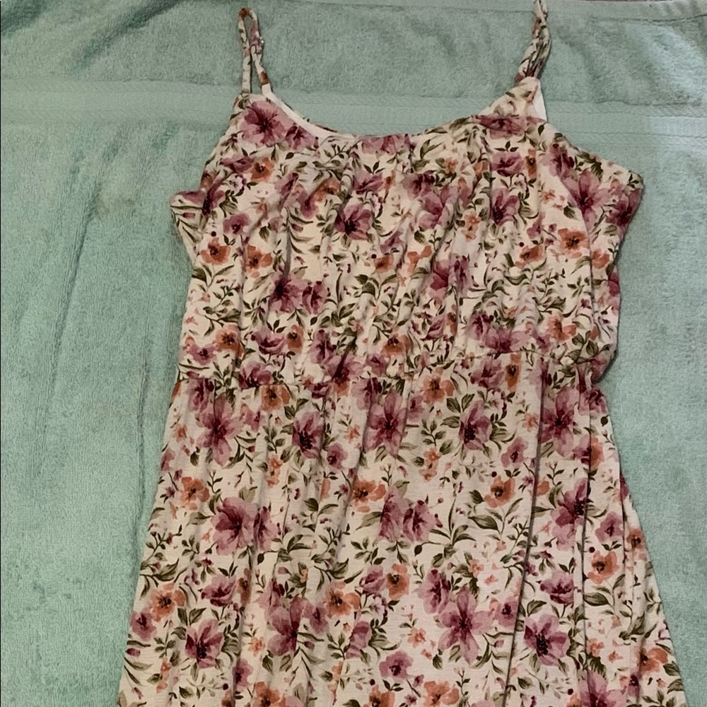 Flower spaghetti long dress size M